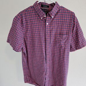 Nordstrom Casual Red and Blue Plaid Shirt